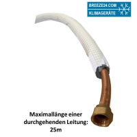1/2" (12,7mm) Kältemittel-Einzelleitung...