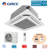 GREE Set 4-Wege-Deckenkassette 15,5 kW GUD-160-TA  +...