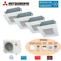 Mitsubishi Heavy Set 4 x Deckenkassette Standardpaneel 2...