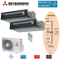 Mitsubishi Heavy Set 2 x Kanalgeräte 2,5/3,5 kW -...