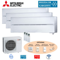 Mitsubishi Electric Set 3 Wandgeräte Diamond WiFi...