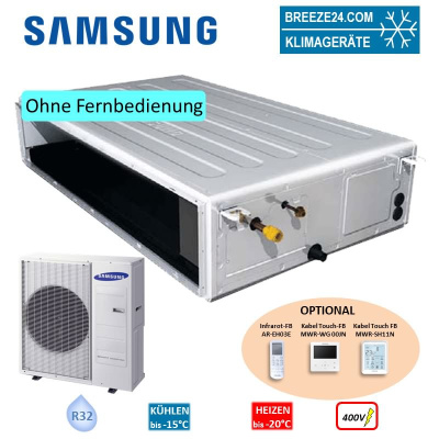 Samsung Set Kanalgerät 12,0 kW - AC 120 RNMDKG + AC 120 RXADNG R32 Klimaanlage 400V BAC/NASA