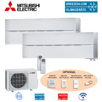 Mitsubishi Electric Set 2 Wandgeräte Diamond WiFi...