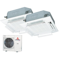 Mitsubishi Heavy Set 2 x FDT50VH 4-Wege-Deckenkassette...