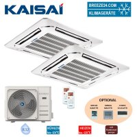 Kaisai Set 3,5 kW 4-Wege-Deckenkassette Euroraster 2 x...