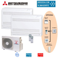 Mitsubishi Heavy Set 2 Truhengeräte 2,5/3,5kW...