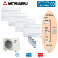 Mitsubishi Heavy Set 4 Truhengeräte 2,5/3,5kW 2 x...