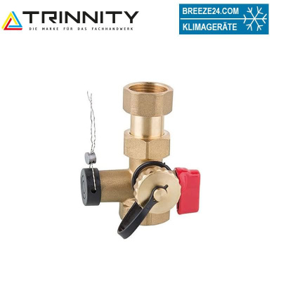 TRINNITY KV2525 Kappenventil 1" x 1" Messing mit KFE-Hahn
