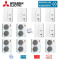 Mitsubishi Electric Wärmepumpen Kaskaden Set MZ 6.140 R 84 kW PUZ-HWM140YHA + ERPX-YM9D+PAC-IF071B-E