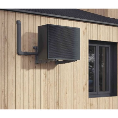 Wandkonsole in schwarz Länge 465 mm | bis 140 kg für Klimaanlagen und Wärmepumpen Außengeräte WK09