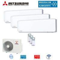 Mitsubishi Heavy Set 3 Wandgeräte SRK20ZS-WF + 2 x...