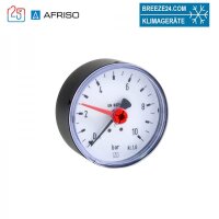 AFRISO Manometer RF 63 - Anschluss axial 1/4 AG, Anzeige...