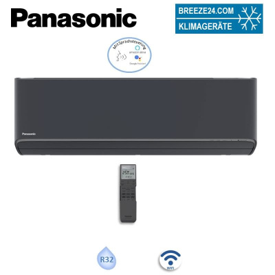 Panasonic CS-XZ35CKEW-H WiFi Wandgerät Etherea graphitgrau 3,5 kW für 1 Raum | 35 - 40 m² | R32