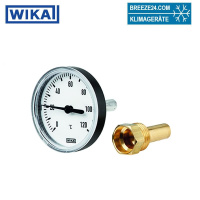 WIKA BZT80160 Bimetall-Thermometer 1/2" x 160mm |...