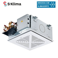 S-Klima ESTUCS622-D Kaltwasser 4-Wege-Deckenkassette...