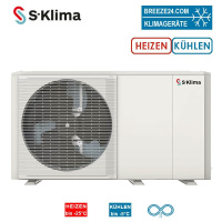 S-Klima SAS82RN2 Wärmepumpe Monoblock zum Heizen +...