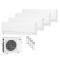 Mitsubishi Electric Set 4 Wandgeräte WiFi MSZ-AY25VGKP + MXZ-4F72VF4 Außengerät 2,5 kW