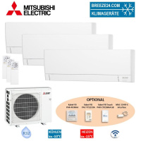 Mitsubishi Electric Set 3 Wandgeräte WiFi 2,5 kW 3 x...
