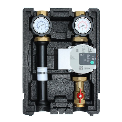 Modulverteilergruppe 1 x gemischt 1 x ungemischt Pumpengruppe mit Wilo Para, ESBE