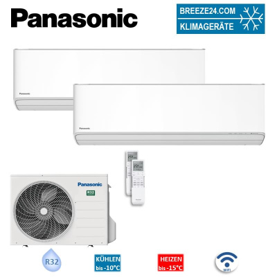 Panasonic Set 2 Wandgeräte 1,6/3,5 kW CS-MZ16CKE + CZ-Z35CKEW + CU-2Z41CBE -  R32 Klimaanlage