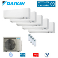 Daikin Set 5 Wandgeräte Perfera WiFi 2 x CTXM15A + 3...
