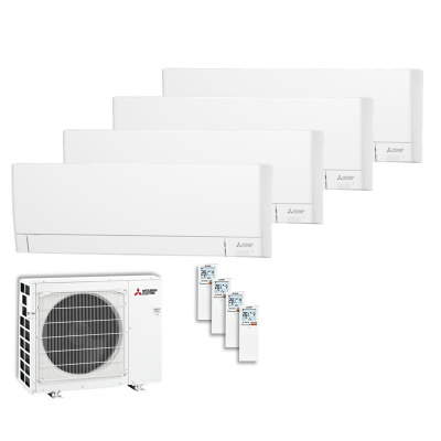 Mitsubishi Electric Set 2 x MSZ-AY15VGKP + MSZ-AY20VGKP + MSZ-AY50VGKP + MXZ-4F72VF4 WiFi Wandgeräte