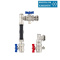 Anschluss-Set für Wärmezähler mit 3/4" Gewinde - 110 mm - Winkelform