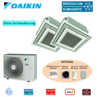 Daikin Klimaanlagen Set 2 x 4-Wege-Deckenkassette...