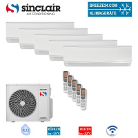 Sinclair Set 5 x SIH09BIK + MV-E42BI2 Wandgeräte...