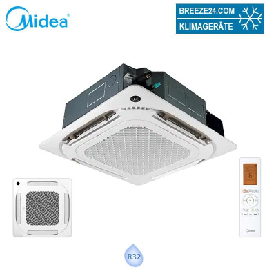 Midea MCA4U-18HRFNX 4-Wege-Deckenkassette + Blende T-MBQ4-03AWD | 5.2 kW | 5.5 kW | Raum 50 - 55 m²