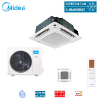 Midea Set MCD2-36HRFNX 4-Wege-Deckenkassette + Blende...