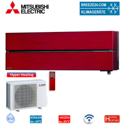 Mitsubishi Electric Set 2 Wandgeräte Diamond WiFi 1,8/3,5kW MSZ-LN18VG2R+MSZ-LN35VG2R + MXZ-2F53VF4